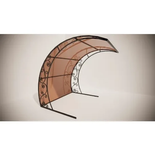 Навес Ракушка 2,1м (полная зашивка) с ковкой